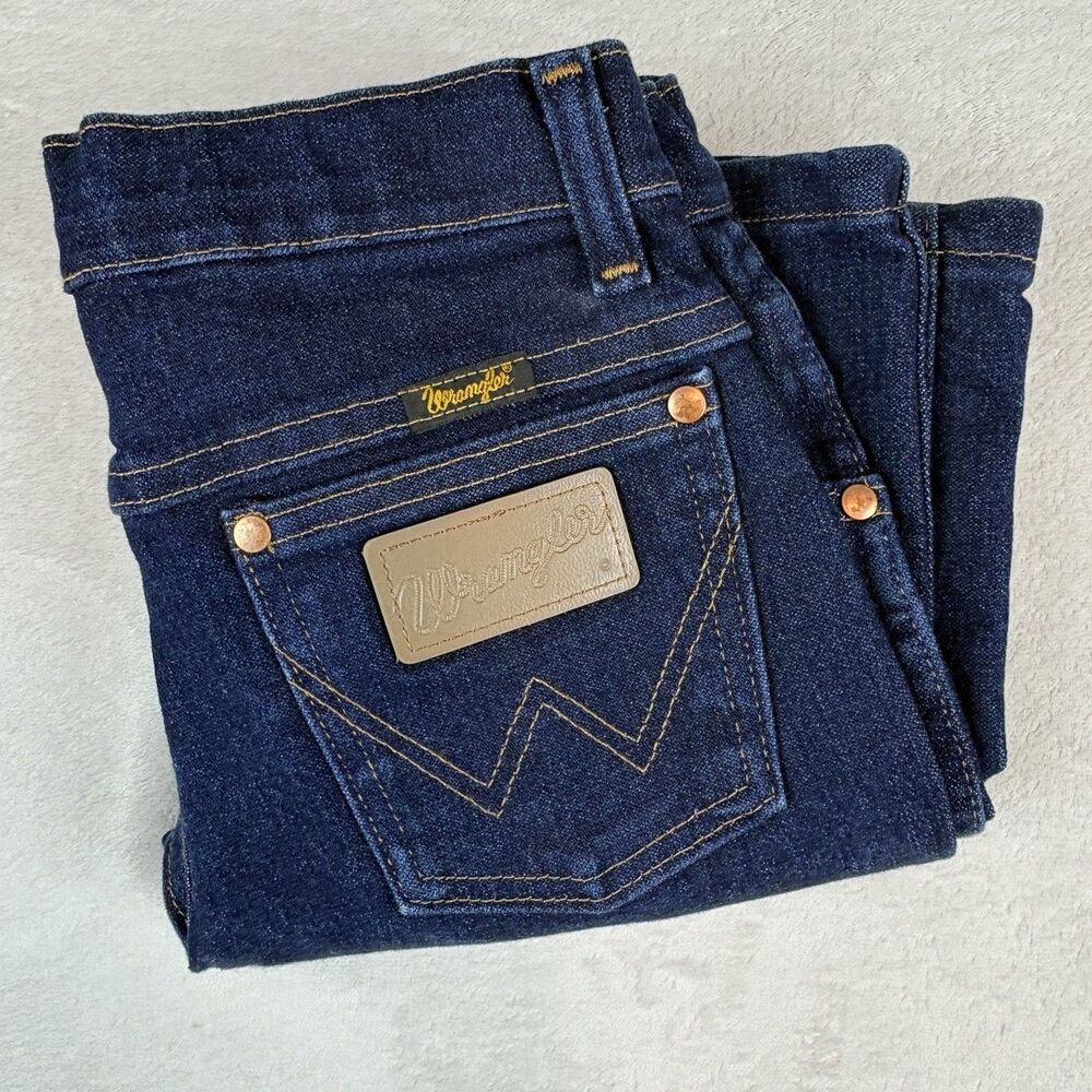 Wrangler Jeans Boys 8R Blue Dark Indigo Original Fit Cowboy Cut Western Rodeo